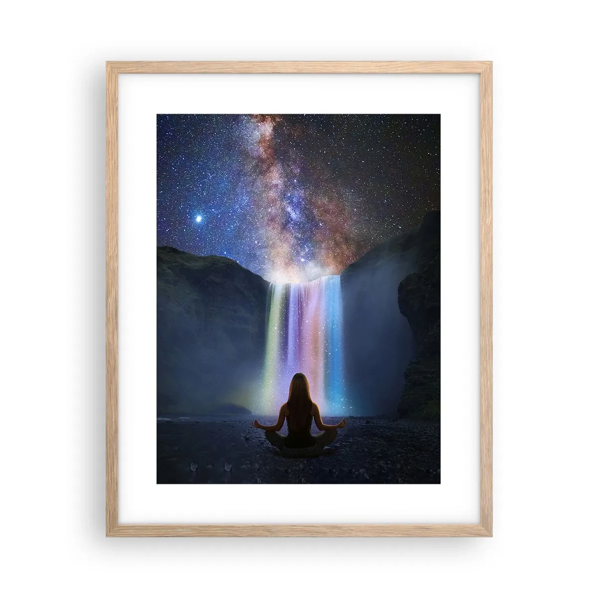 Póster en marco roble claro - Armonía absoluta - 40x50 cm