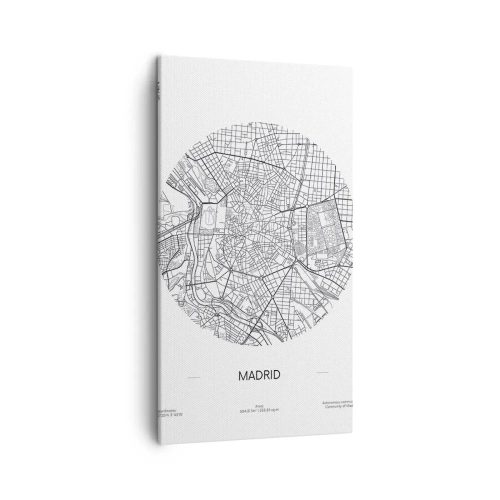 Cuadro sobre lienzo - Impresión de Imagen - Anatomía de Madrid - 45x80 cm