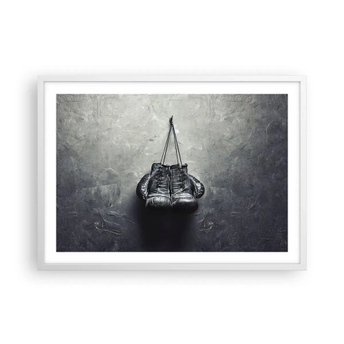 Póster en marco blanco - Tiempo de lucha y tiempo de paz - 70x50 cm