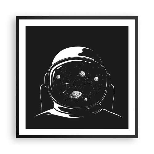 Póster en marco negro - Bonita vista - 60x60 cm