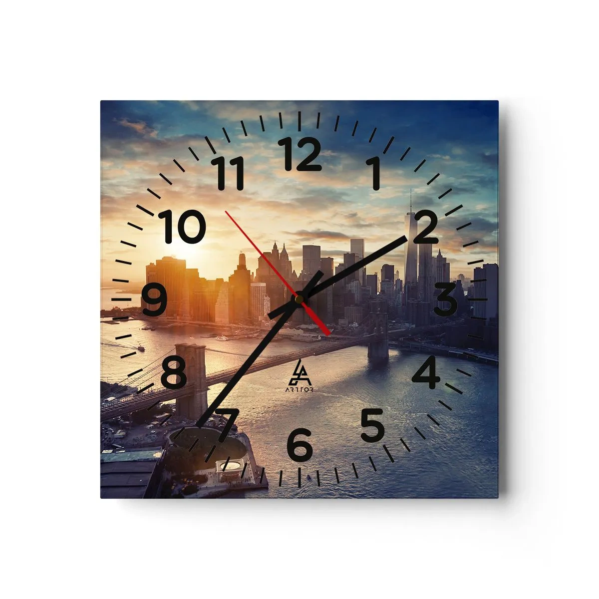 Reloj de pared - Reloj de vidrio - Un monumento a la cultura occidental - 40x40 cm