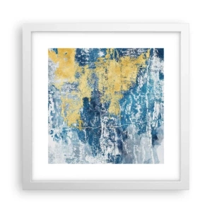 Póster en marco blanco - Una abstracción serena - 30x30 cm