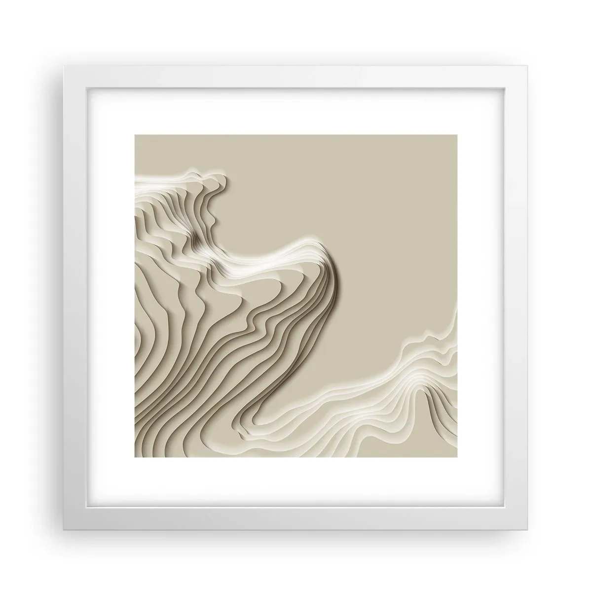 Póster en marco blanco - Topografía del arte - 30x30 cm