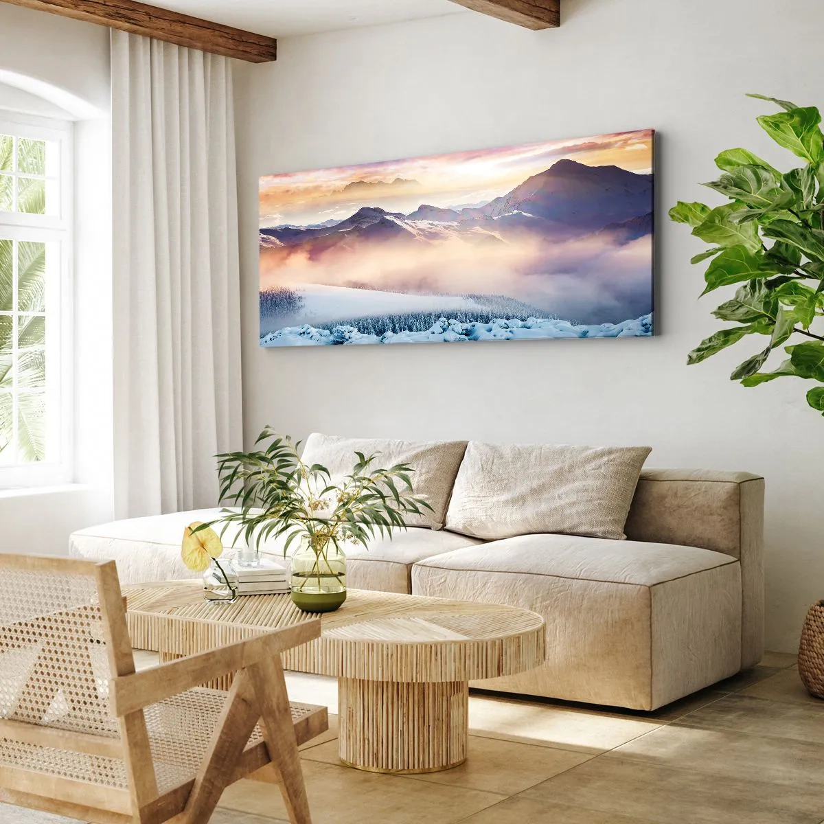 Cuadro sobre lienzo - Impresión de Imagen - La fuerza y la pureza de la naturaleza - 90x30 cm