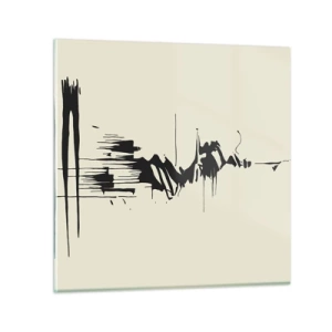 Cuadro sobre vidrio - Impresiones sobre Vidrio - Abstracción apresurada - 40x40 cm