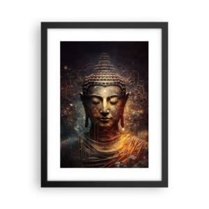 Póster en marco negro - Equilibrio espiritual - 30x40 cm