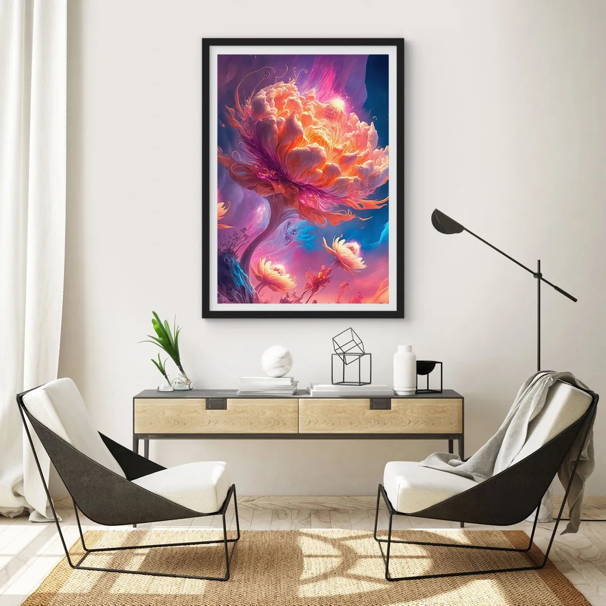 Póster en marco negro - Otro mundo - 61x91 cm