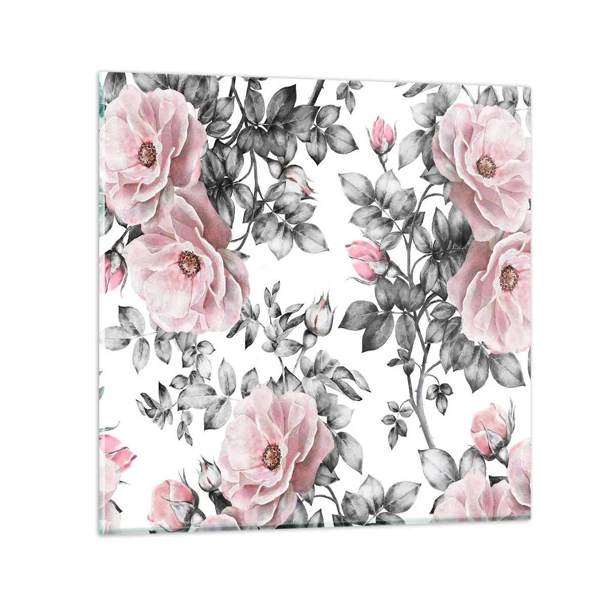 Cuadro sobre vidrio - Impresiones sobre Vidrio - Entre las rosas - 40x40 cm