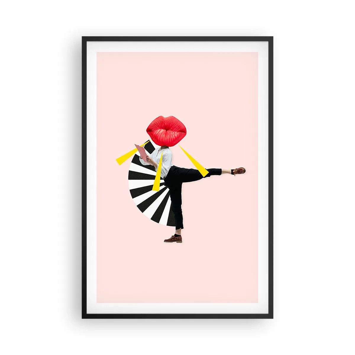 Póster en marco negro - Arte pop surrealista - 61x91 cm