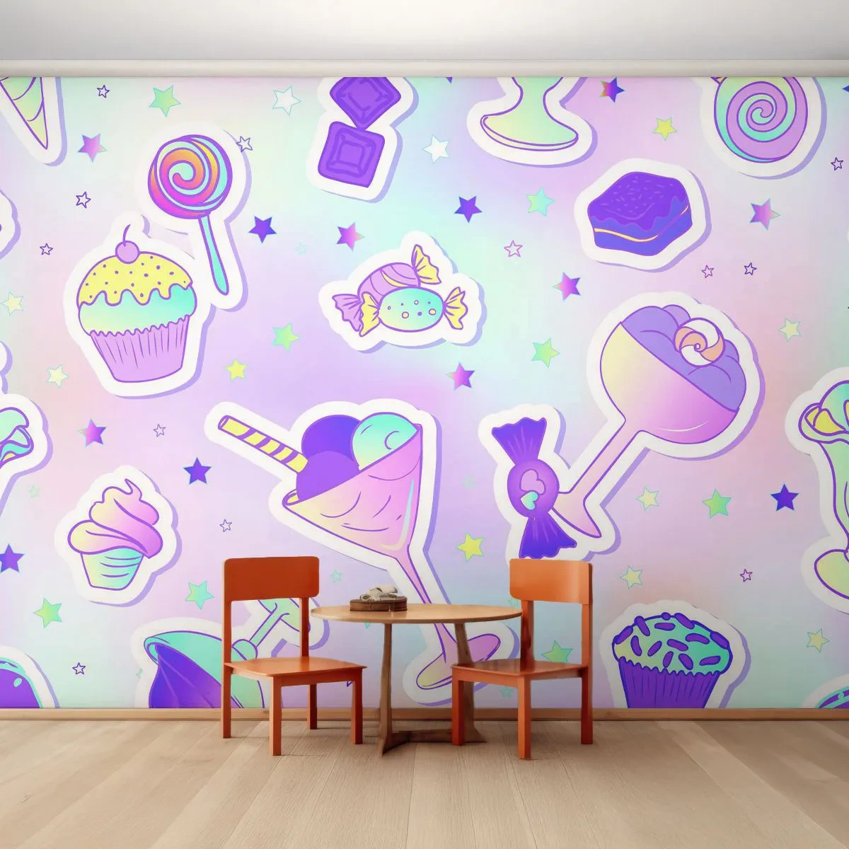 Fotomural Standard Eco - Cumplir años todos los días - Para niños, Dulce, paleta - 200x140 cm