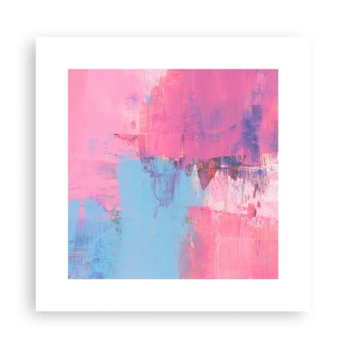 Póster - Rosa, azul y una pizca de luz - 30x30 cm