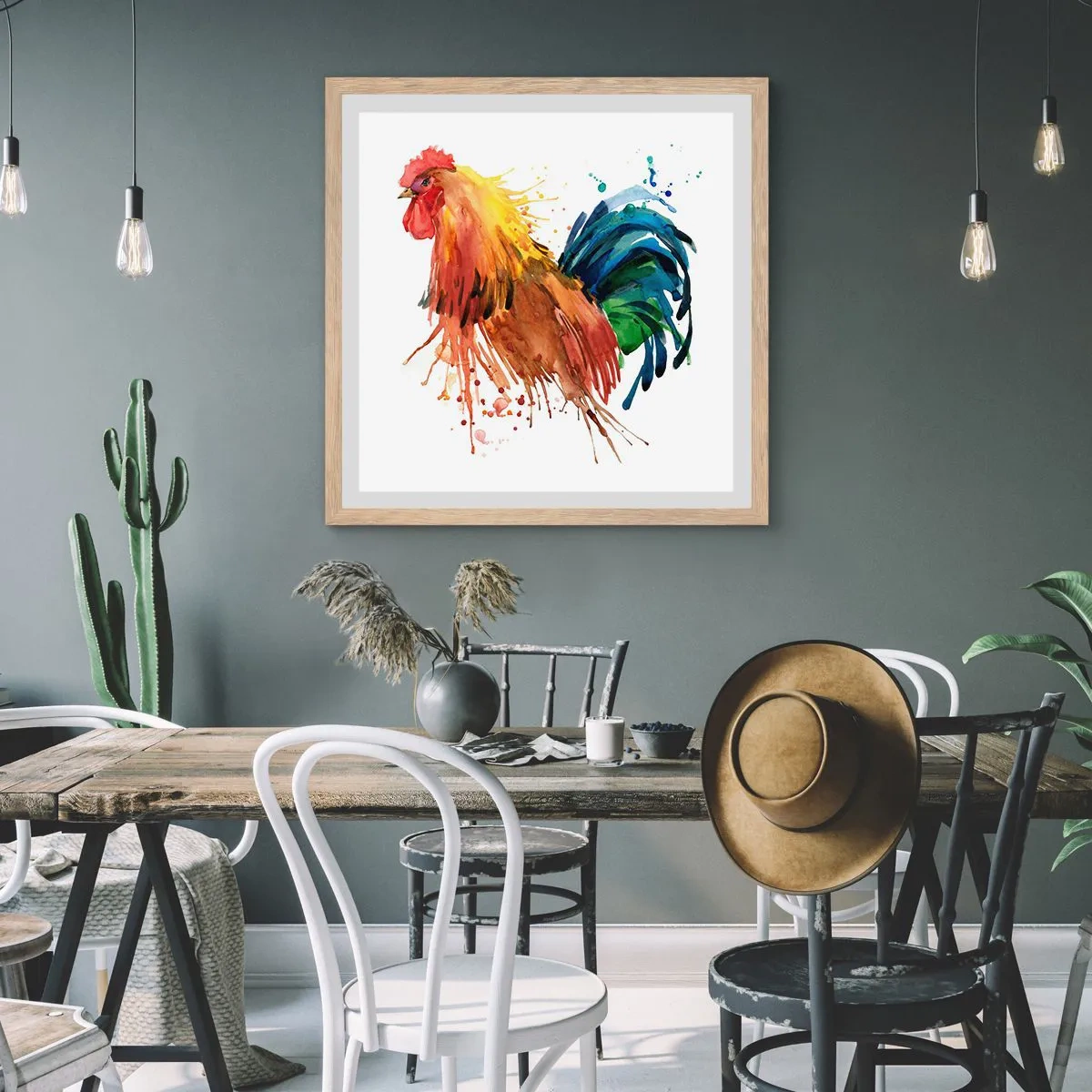 Póster en marco roble claro - Un manto real, un orgullo real - 60x60 cm