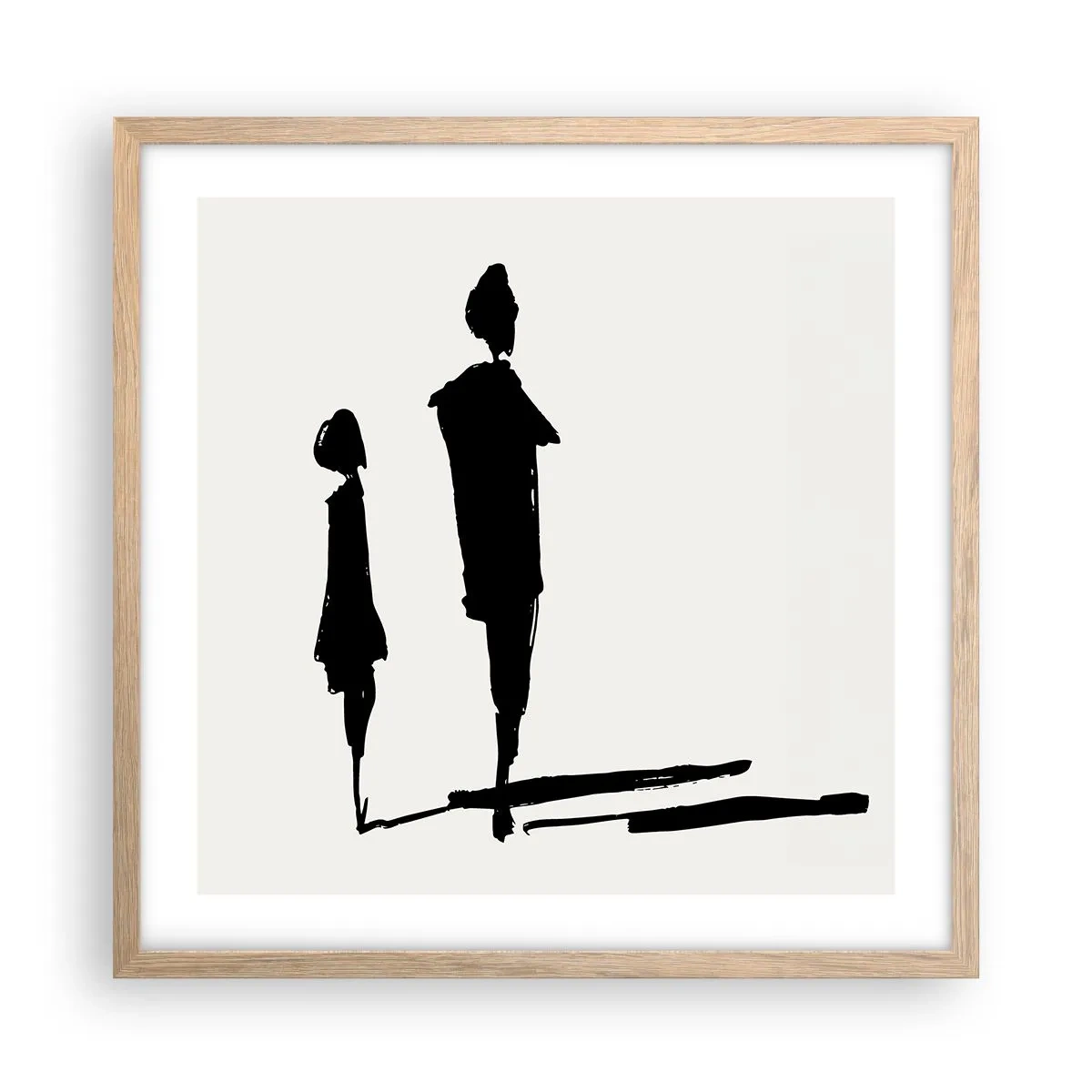 Póster en marco roble claro - ¿Seguro que juntos? - 50x50 cm