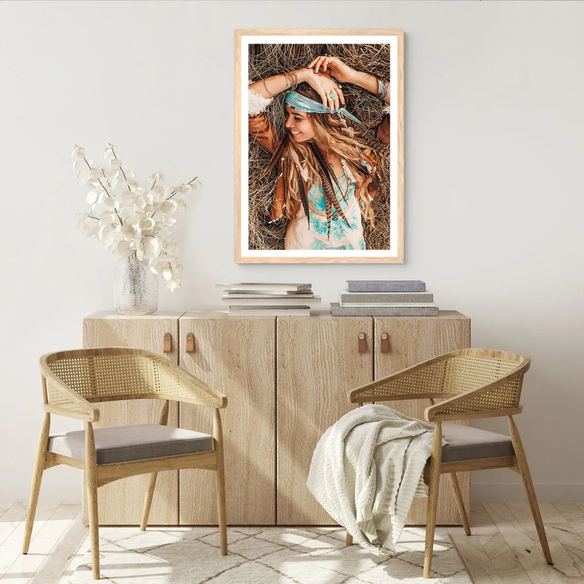 Póster en marco roble claro - El verano del amor - 61x91 cm