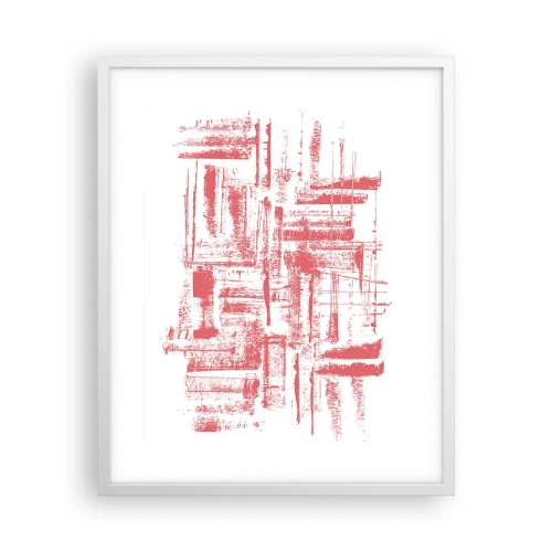 Póster en marco blanco - Ciudad roja - 40x50 cm