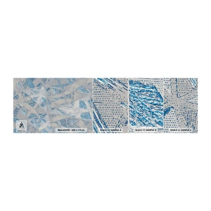 Muestra de fotomural autoadhesivo Deluxe Sticker - En un laberinto gris azulado - Garabatos, Brillante, Caos - 100x30 cm