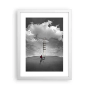 Póster en marco blanco - Todo es posible - 30x40 cm