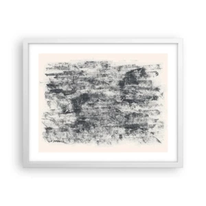 Póster en marco blanco - Composición brumosa - 50x40 cm