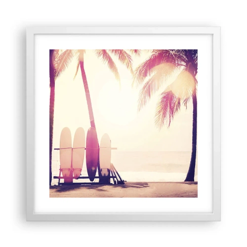 Póster en marco blanco - Va a ser un gran día - 40x40 cm