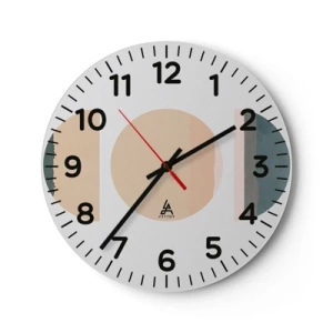 Reloj de pared - Reloj de vidrio - Círculo tras círculo - 30x30 cm