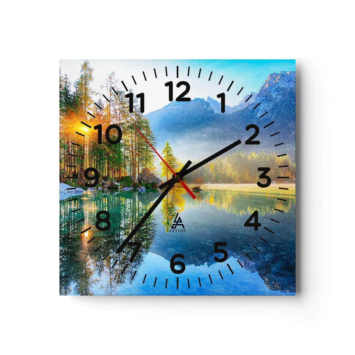 Reloj de pared - Reloj de vidrio - Majestuosidad y dulzura - 30x30 cm