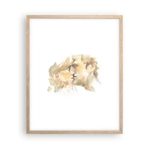 Póster en marco roble claro - ¿La media naranja encontrada? - 40x50 cm