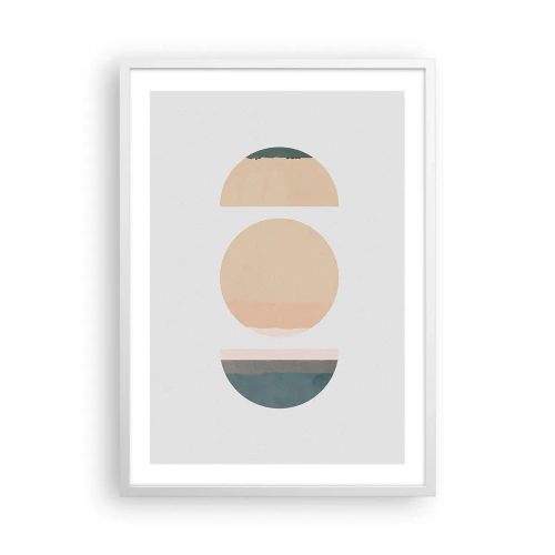 Póster en marco blanco - Círculo tras círculo - 50x70 cm