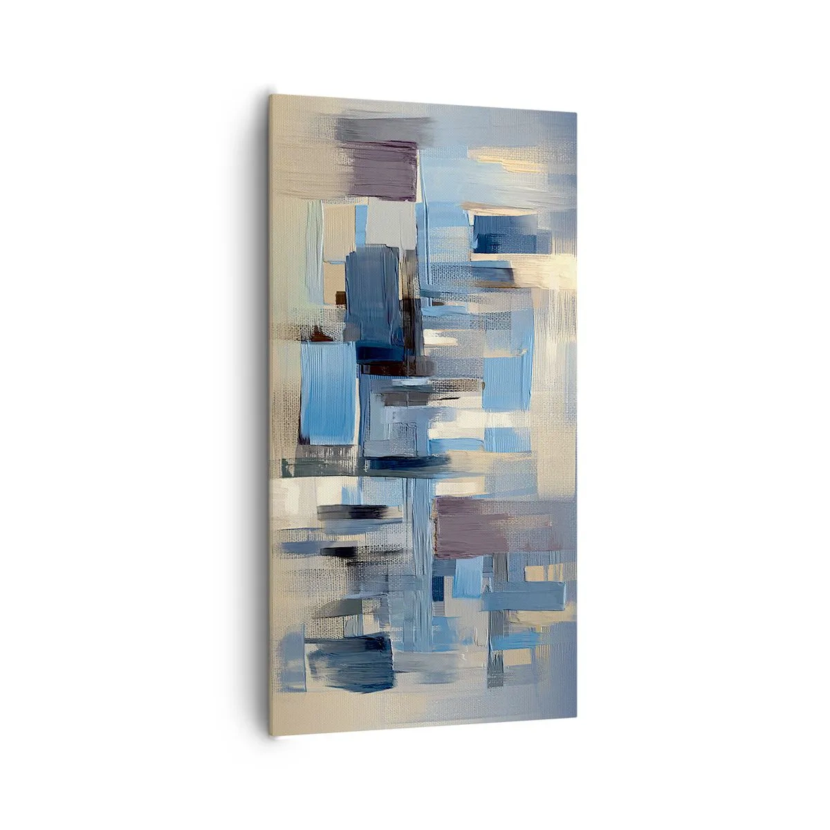 Cuadro sobre lienzo - Impresión de Imagen - Construcción azul - 65x120 cm