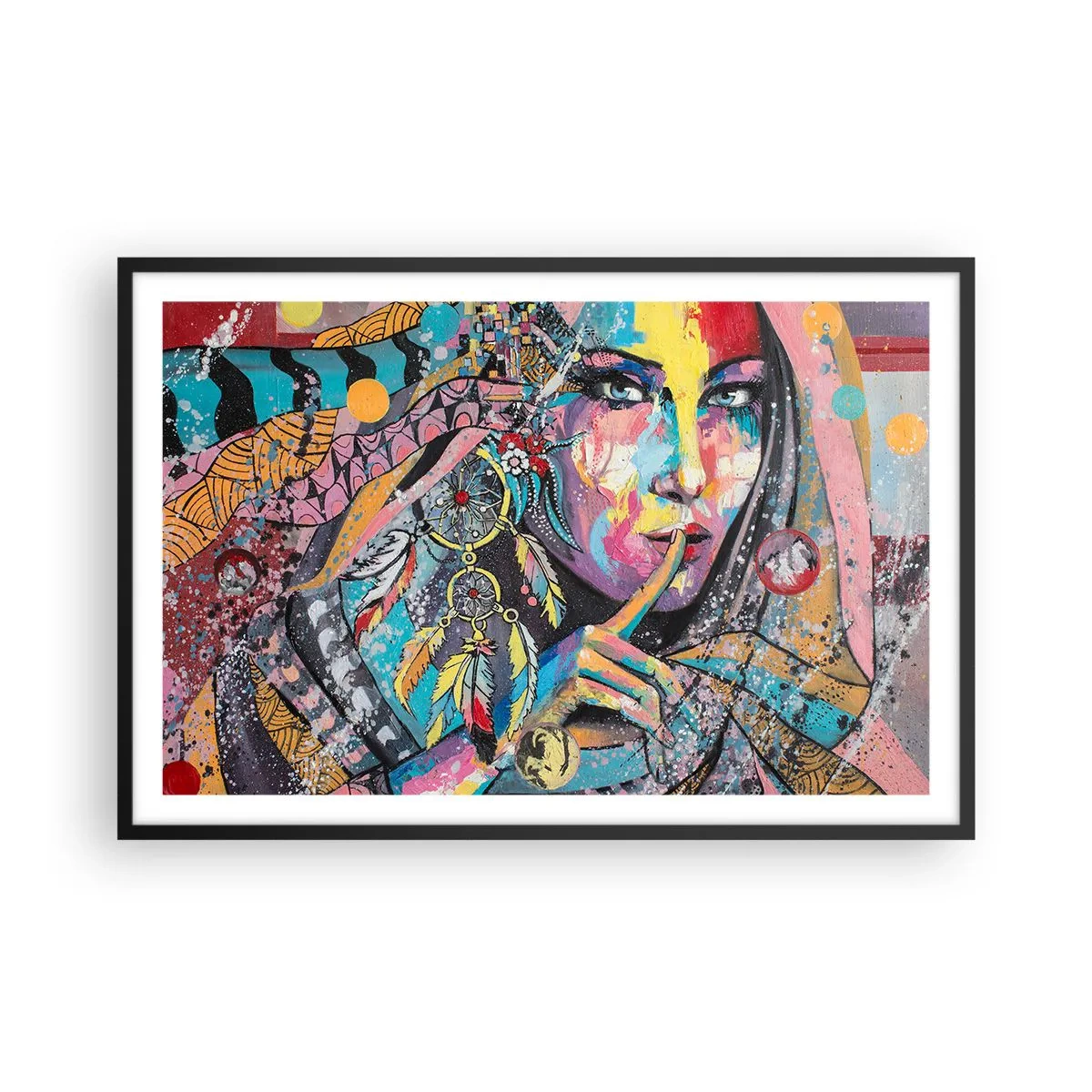 Póster en marco negro - Silencio hasta que entiendas - 91x61 cm