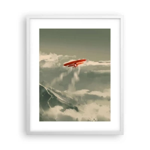 Póster en marco blanco - Pionero sin miedo - 40x50 cm