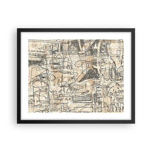 Póster en marco negro - A la espera de ser descifrado - 50x40 cm