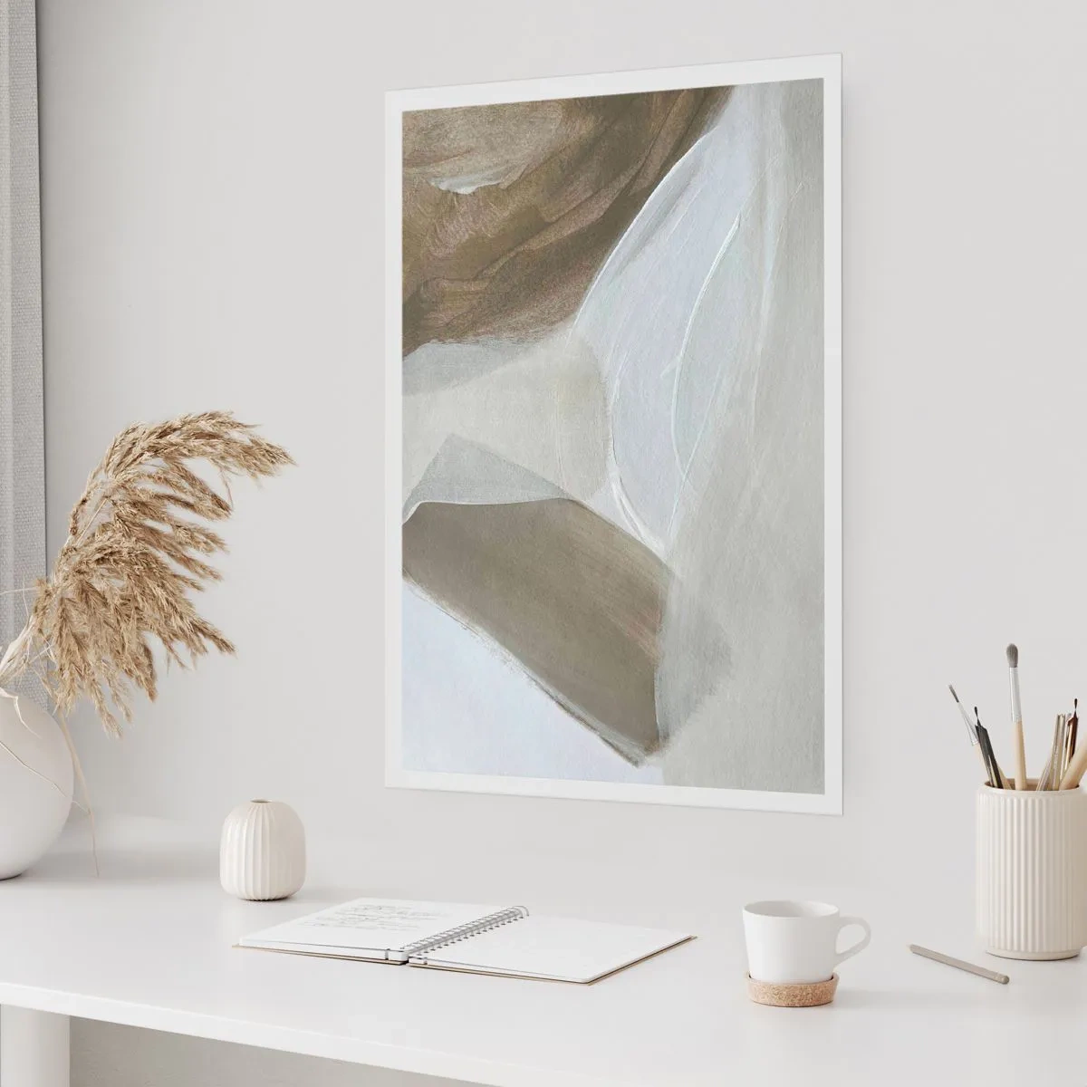 Póster - Ola de blanco - 70x100 cm