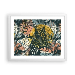 Póster en marco blanco - Una frondosa fantasía - 50x40 cm