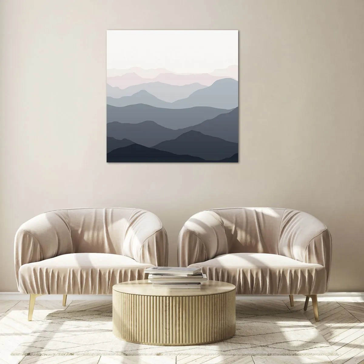Cuadro sobre vidrio - Impresiones sobre Vidrio - Cordilleras a la vista - 30x30 cm