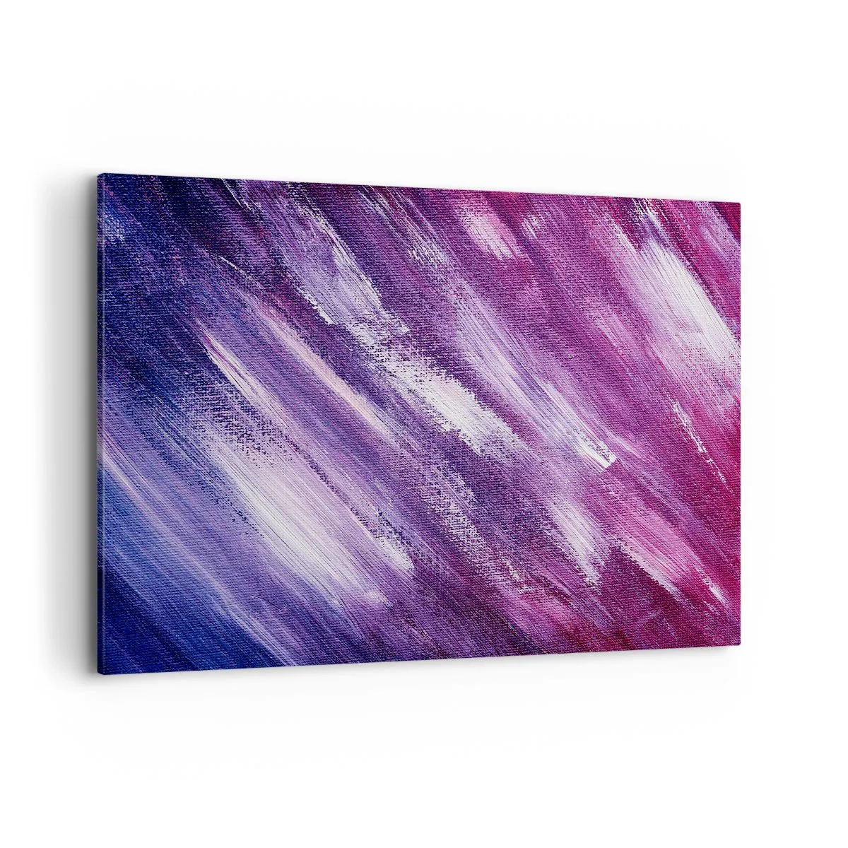 Cuadro sobre lienzo - Impresión de Imagen - Pinceladas abstractas en tonos morados y rosas - 100x70cm - Cuando sopla el viento del sol - Decoración de pared moderna para salón y dormitorio ARTTOR