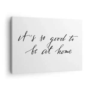 Cuadro sobre lienzo - Impresión de Imagen - Letras de estilo caligráfico sobre fondo blanco. - 70x50cm - Toda la verdad - Decoración de pared moderna para salón y dormitorio ARTTOR