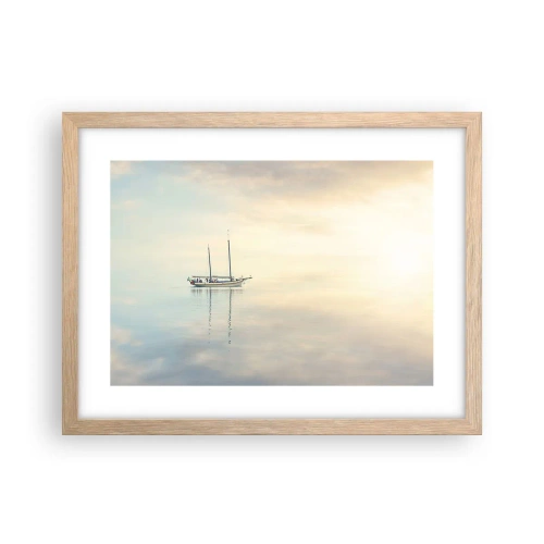Póster en marco roble claro - En un mar de silencio - 40x30 cm