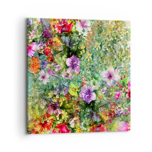 Cuadro sobre lienzo - Impresión de Imagen - En flores a la perdición - 70x70 cm