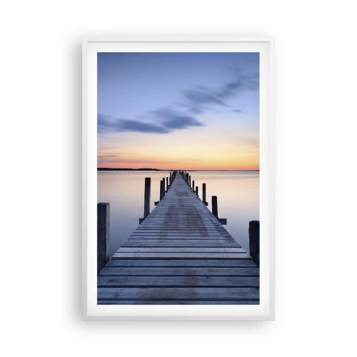 Póster en marco blanco - La calma de un crepúsculo sereno - 61x91 cm