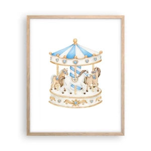 Póster en marco roble claro - Dulce infancia - 40x50 cm