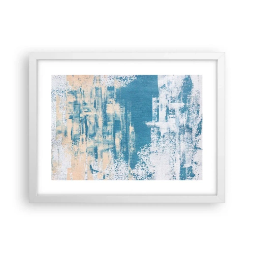Póster en marco blanco - A través de un carámbano - 40x30 cm