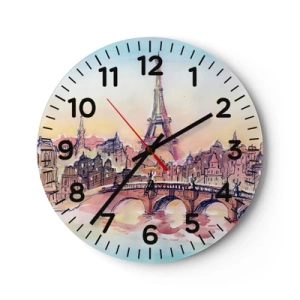 Reloj de pared - Reloj de vidrio - Única en el mundo - 30x30 cm