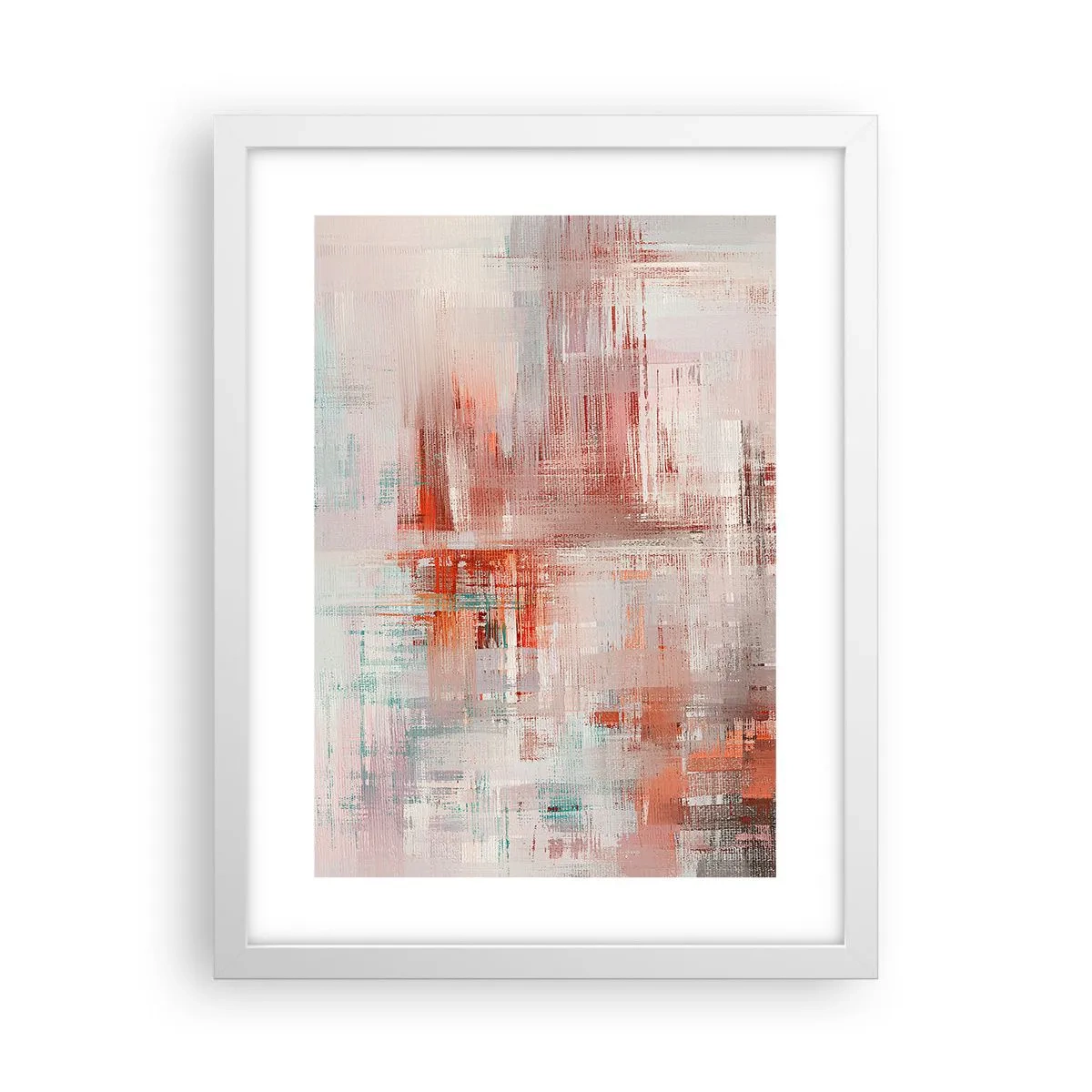 Póster en marco blanco - Niebla rosa - 30x40 cm