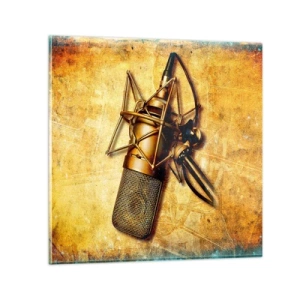 Cuadro sobre vidrio - Impresiones sobre Vidrio - Los años dorados de la radio - 30x30 cm