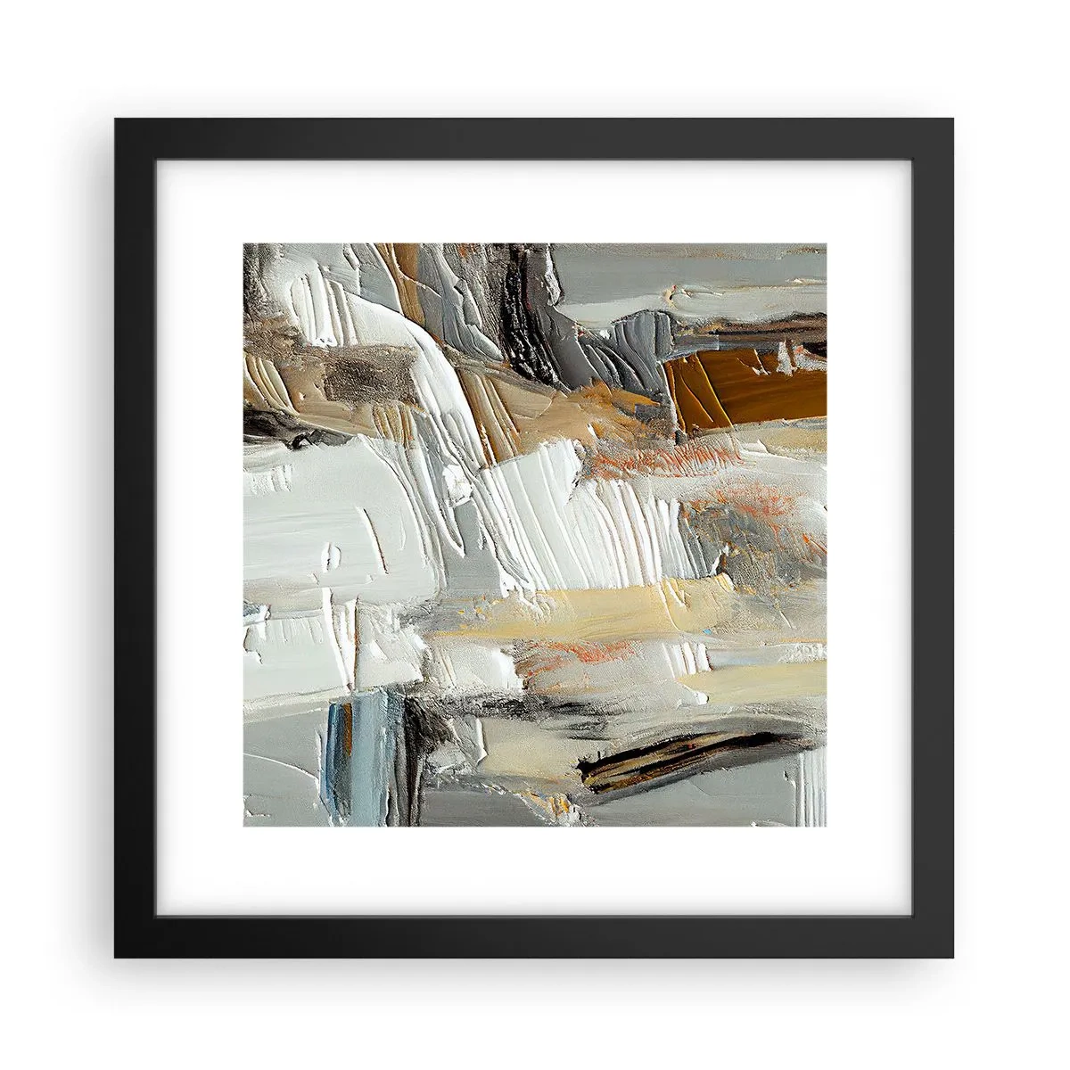 Póster en marco negro - Estratificación de colores - 30x30 cm