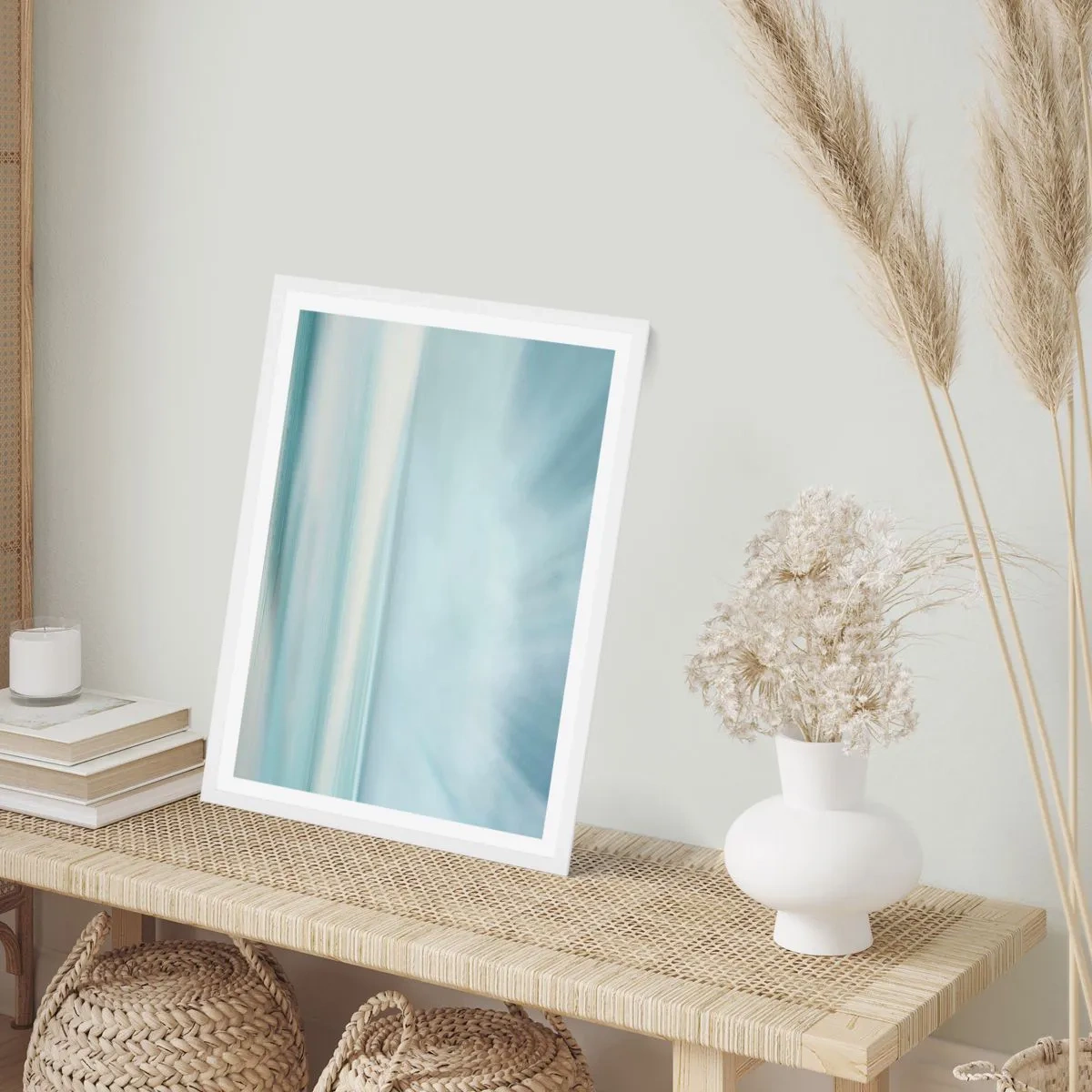 Póster en marco blanco - Paz hasta el horizonte - 61x91 cm