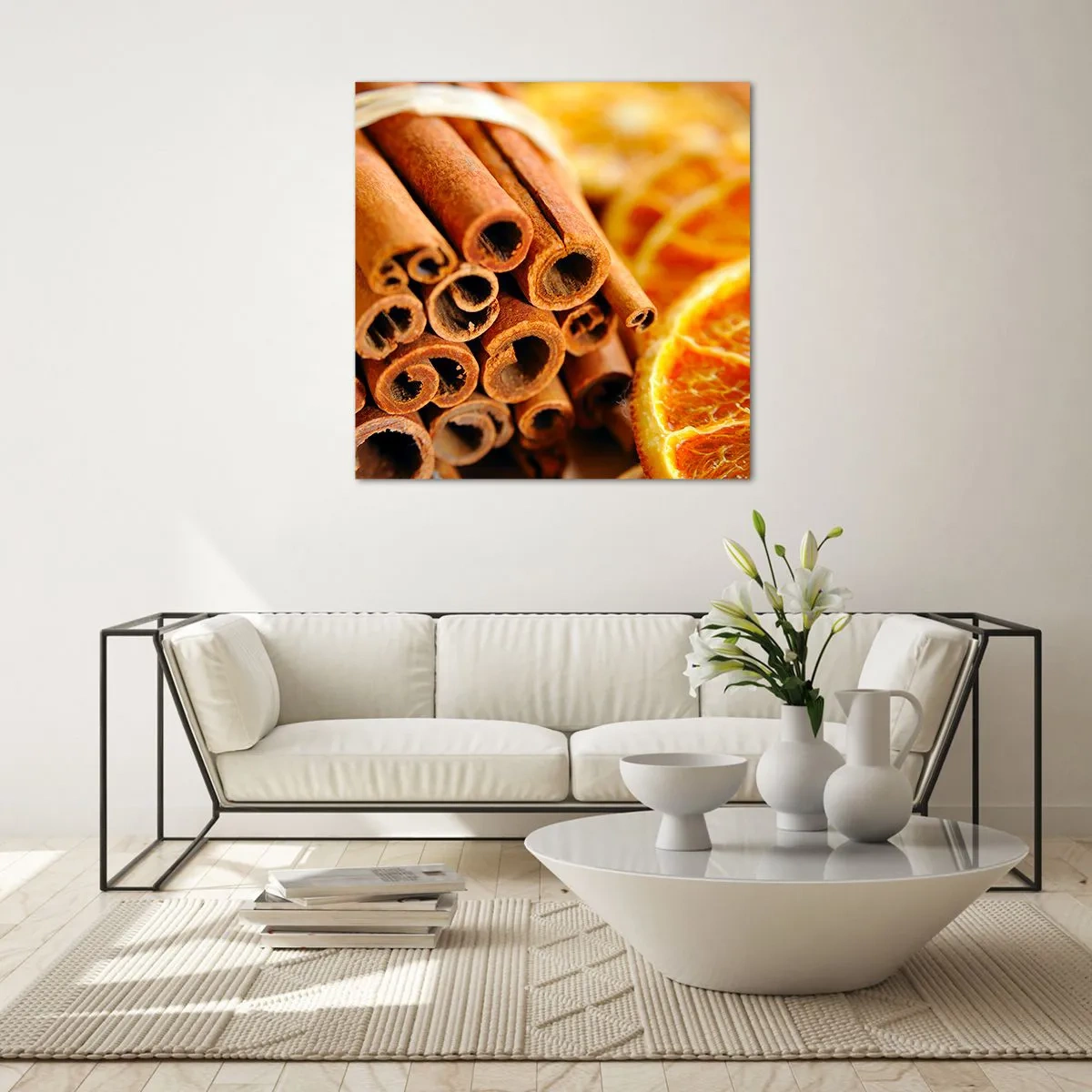 Cuadro sobre vidrio - Impresiones sobre Vidrio - ¿Puedes oler su aroma? - 70x70 cm