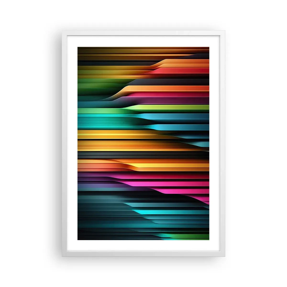 Póster en marco blanco - Órgano luminoso - 50x70 cm