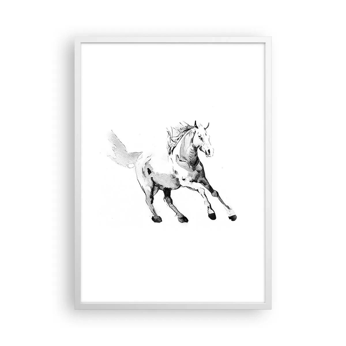 Póster en marco blanco - Alma indómita - 50x70 cm