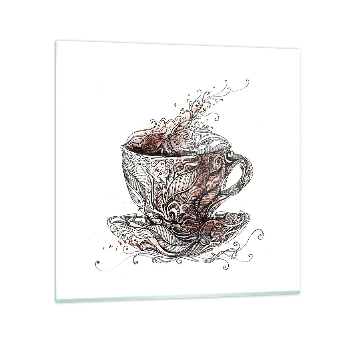 Cuadro sobre vidrio - Impresiones sobre Vidrio - Té para todo - 30x30 cm